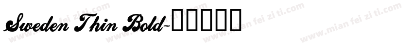 Sweden Thin Bold字体转换